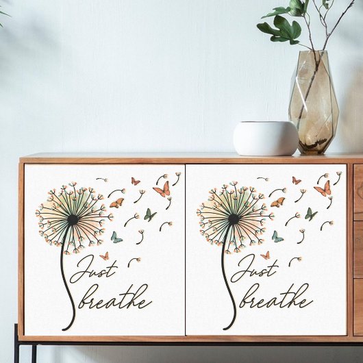 デカップ蝶でタンポポを呼吸 薄葉紙