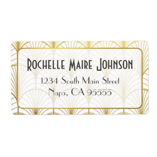 デカデンスゴールデンアールデコ出荷住所 シール (正面)