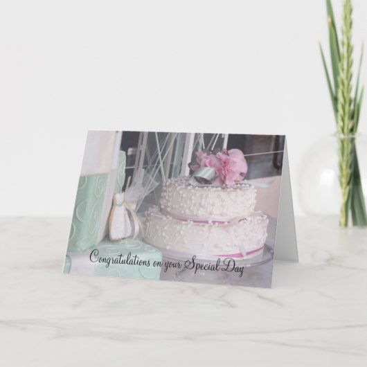 デカデントのデザイナーケーキおめでとう カード (正面)