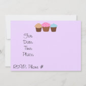 デカデントカップケーキ誕生日パーティー 招待状 (裏面)