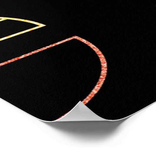 デカデントスタイルレディーポスター – 金ゴールド/イエロー ポスター (角)