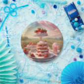 デカデントストロベリーショートケーキピクニックパーティー ペーパープレート (パーティー)