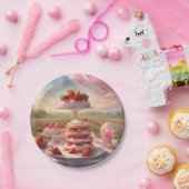 デカデントストロベリーショートケーキピクニックパーティー ペーパープレート (パーティー)