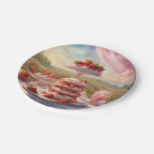 デカデントストロベリーショートケーキピクニックパーティー ペーパープレート (アングル)