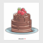 デカデントラズベリーファッジケーキ防水 シール (シート)