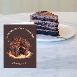デカデント国立チョコレートケーキの日 ノートカード
