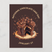 デカデント国立チョコレートケーキの日 ポストカード (正面)