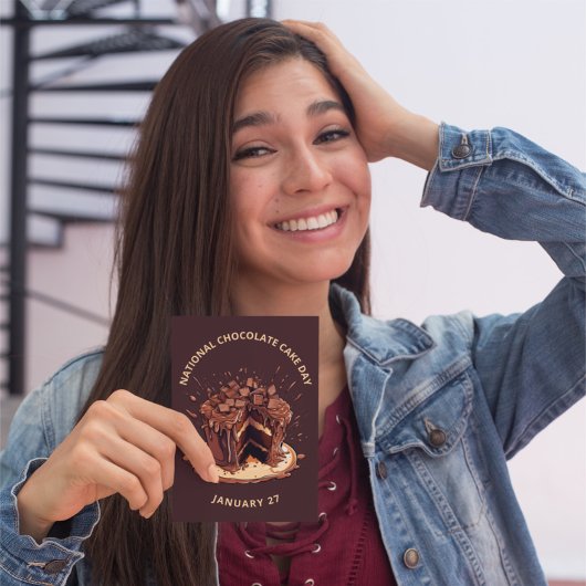 デカデント国立チョコレートケーキの日 ポストカード