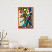 デカデント・パリの夜のアールデコポスター ポスター (キッチン)