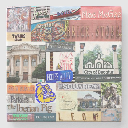 デカトゥールコースター、デカトゥール、デカトゥールジョージアコースター ストーンコースター (正面)