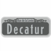 デカトール通り（ルーデラレベ）サインステッカー シール (正面)