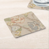 デカニアオルガンザチンツフローラデザイン スクエアペーパーコースター (アングル)