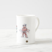 デカフェと戦う  ボーンチャイナマグカップ (正面右)
