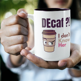 デカフェなんて知らない デコボココーヒー大好きママ ツートーンマグカップ