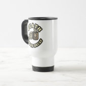 デカフェより死を | ドクロ コーヒー中毒 通勤者 トラベルマグ (正面左)