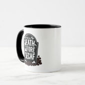デカフェより死を Custom Name 墓石 マグカップ (正面左)