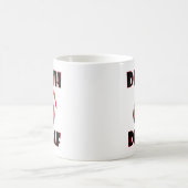 デカフェより死を Funny Mug コーヒーマグカップ (中央)