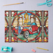 デカフェイクップクラフト用ステンドガクラシックラス製の自動車 薄葉紙 (クラフト)