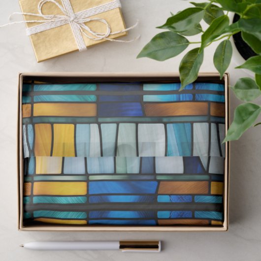 デカフェイクップクラフト用ステンドグラス帆船 薄葉紙 (ギフト)