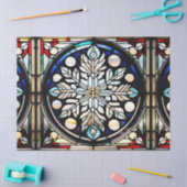 デカフェイクップクラフト用ステンドグラス雪片 薄葉紙 (クラフト)