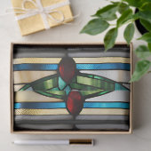 デカフェイクップクラフト組織用ステンドグラスフクロウ 薄葉紙 (ギフト)