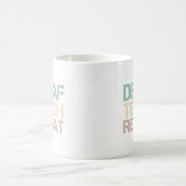 デカフェコーヒー 教える 反復 楽しい先生の引用 コーヒーマグカップ (中央)