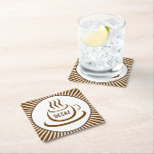 デカフコーヒー スクエアペーパーコースター (インサイチュ)