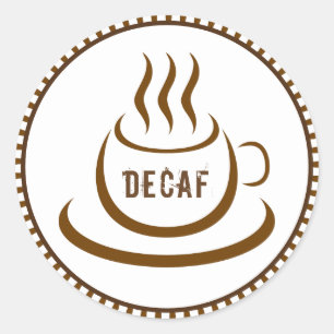 デカフコーヒー ラウンドシール