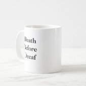 デカフマグカップ前の死 コーヒーマグカップ (正面左)