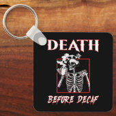 デカフ前の死 キーホルダー (正面)