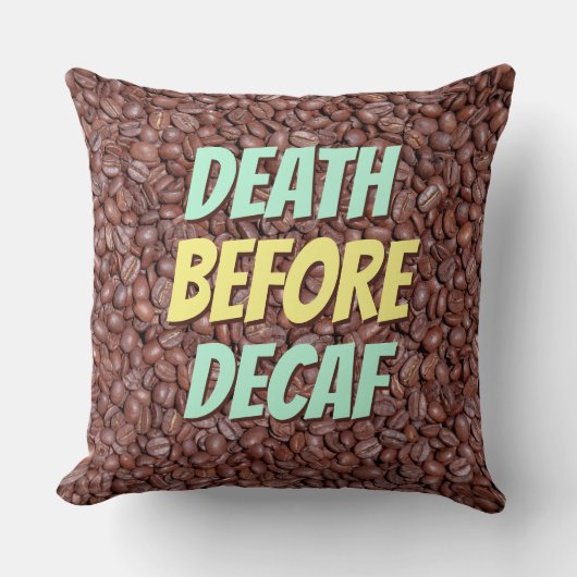 デカフ前の死 クッション (正面)