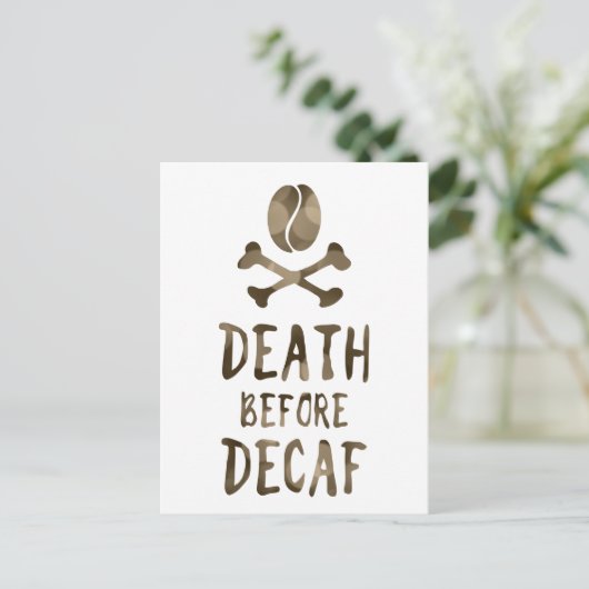 デカフ前の死 ポストカード (スタンド正面)