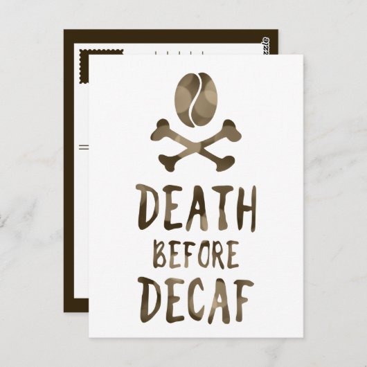 デカフ前の死 ポストカード (正面/裏面)