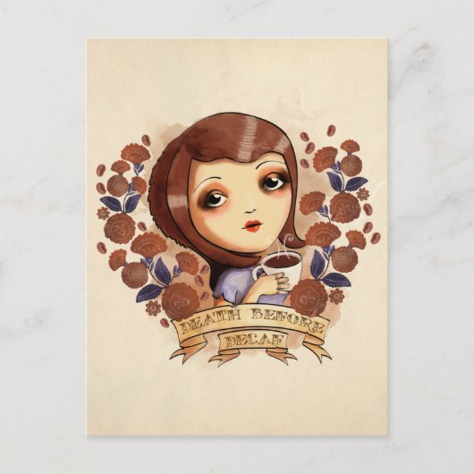 デカフ前の死 ポストカード (正面)