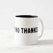 デカフ？いいえ感謝してい ツートーンマグカップ (正面右)