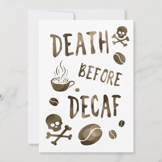 デカフ《写真》ぼけ味前の死 招待状 (正面)