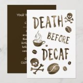 デカフ《写真》ぼけ味前の死 招待状 (正面/裏面)