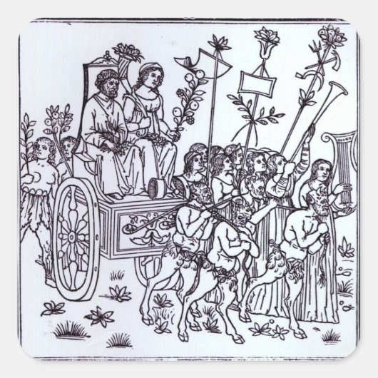 デカメロンのシーン スクエアシール (正面)