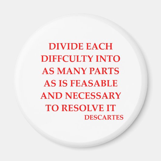 デカルト引用文 マグネット (正面)