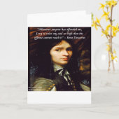 デカルト「魂を育てる」有名な引用文 カード (黄色い花)