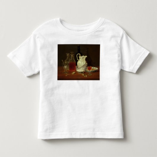 デカンターが付いている静物画 トドラーTシャツ (正面)