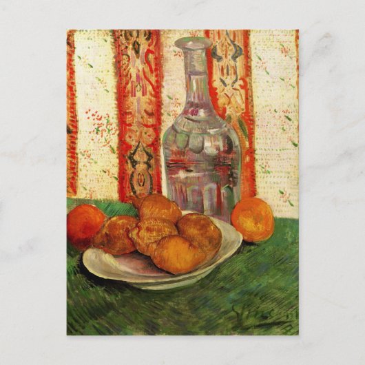 デカンターとレモンズがプレートに関するバン·ゴッホ ポストカード (正面)