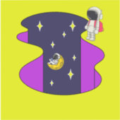 デカールの宇宙飛行士 シール (正面)