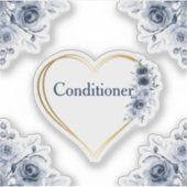 デカール3" x3"ブルーフローラコンディショナー シール (正面)