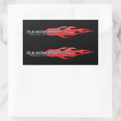 デカール/シール – 中黒x 8 長方形シール (バッグ)