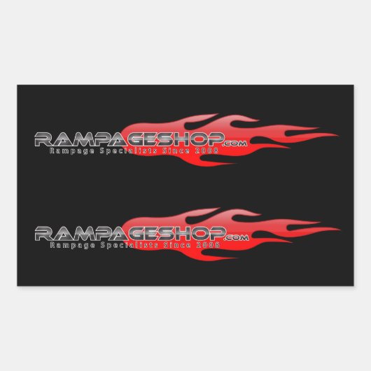 デカール/シール – 中黒x 8 長方形シール (正面)