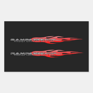 デカール/シール – 中黒x 8 長方形シール