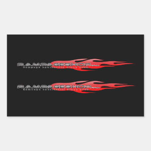 デカール/ステッカー-中型の黒X 8 長方形シール