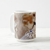 デガの青いリボンのダンサー コーヒーマグカップ (正面左)