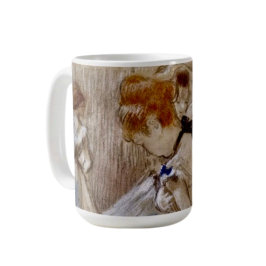 デガの青いリボンのダンサー コーヒーマグカップ